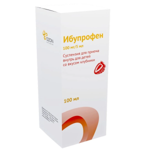 Ибупрофен суспензия д/внутреннего применения 100мг/5мл флакон 100мл клубника Купить Ибупрофен суспензия д/внутреннего применения 100мг/5мл флакон 100мл клубника