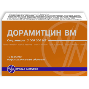 Дорамитцин МВ таб ппо 3млн МЕ №10 Купить Дорамитцин МВ таб ппо 3млн МЕ №10