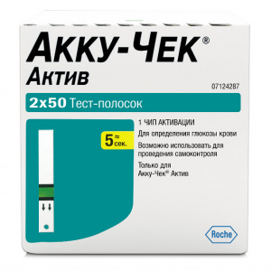 Тест-полоски Accu-Chek Active №100 Купить  Тест-полоски Accu-Chek Active №100