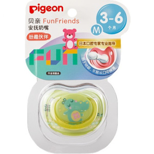Pigeon FunFriends пустышка бегемотик силиконовая 3+ месяца размер M Купить Pigeon FunFriends пустышка бегемотик силиконовая 3+ месяца размер M