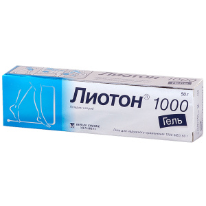 Лиотон 1000 гель для наружного применения 50г Купить  Лиотон 1000 гель для наружного применения 50г