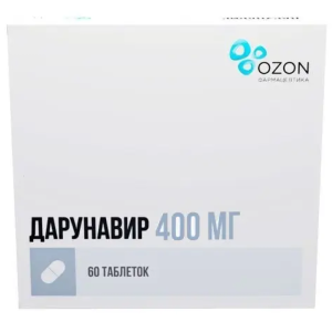 Дарунавир таблетки покрытые пленочной оболочкой 400мг №60 Купить Дарунавир таблетки покрытые пленочной оболочкой 400мг №60