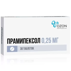 Прамипексол таб 0,25мг №30 Купить  Прамипексол таб 0,25мг №30