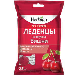 Хербион леденцы б/сах №25 вишневые Купить  Хербион леденцы б/сах №25 вишневые
