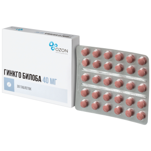 Гинкго Билоба таб ппо 40мг №30 Купить  Гинкго Билоба таб ппо 40мг №30