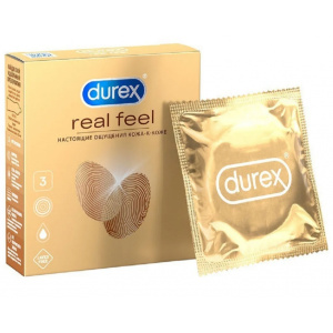 Durex Real Feel презервативы для естественных ощущений 3 шт. Купить Durex Real Feel презервативы для естественных ощущений 3 шт.