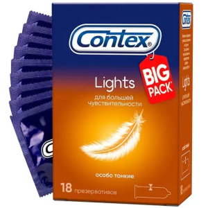 Contex Lights презервативы особо тонкие 18 шт. Купить Contex Lights презервативы особо тонкие 18 шт.