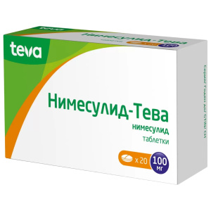 Нимесулид-Тева таб 100мг №20 Купить  Нимесулид-Тева таб 100мг №20