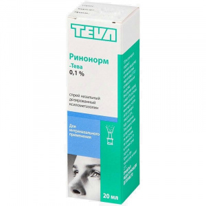 Ринонорм спрей наз 0,1% 20мл Купить Ринонорм спрей наз 0,1% 20мл