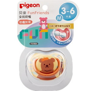 Pigeon FunFriends пустышка мишка силиконовая 3+ месяцев размер M Купить Pigeon FunFriends пустышка мишка силиконовая 3+ месяцев размер M