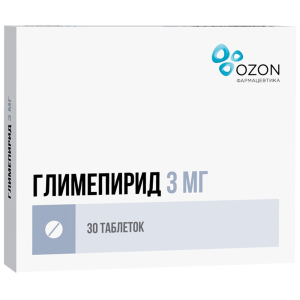 Глимепирид таблетки 3мг №30 Купить Глимепирид таблетки 3мг №30