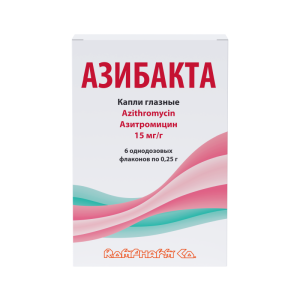 Купить  Азибакта 15 мг/г 0,25 г 6 шт капли глазные однодозовые флаконы