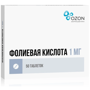 Купить  Фолиевая кислота таб 1мг №50