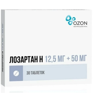 Купить  Лозартан Н таб ппо 12.5 мг+50 мг №30