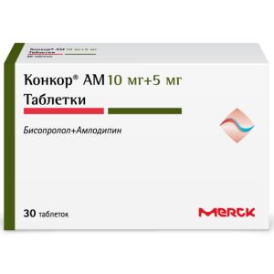 Купить  Конкор АМ таблетки 10мг+5мг №30