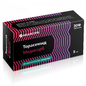 Купить  Торасемид Медисорб таблетки 5мг №30