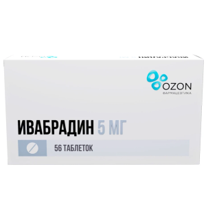 Купить  Ивабрадин таб ппо 5мг №56