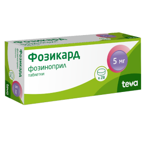 Купить  Фозикард 5 мг 28 шт таблетки