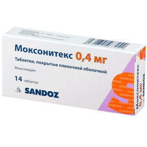 Купить  Моксонитекс таблетки ппо 0,4мг №14
