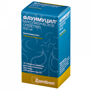 Купить  Флуимуцил таблетки шип 600мг №10