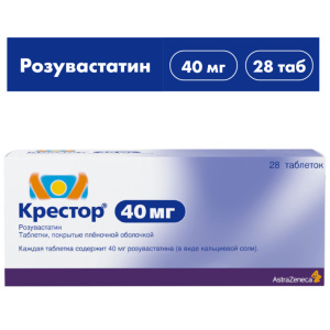 Купить  Крестор таб ппо 40мг №28