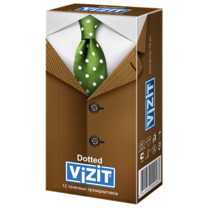 Vizit Dotted презервативы точечные, 12 шт