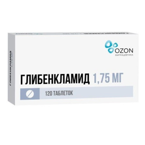 Глибенкламид таб 1,75мг №120