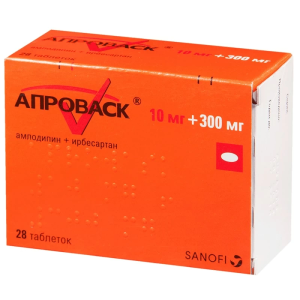 Апроваск 10 мг + 300 мг 28 шт. таблетки, покрытые пленочной оболочкой