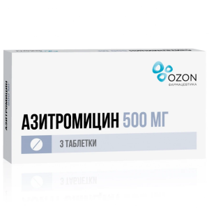 Купить  Азитромицин таб ппо 500мг №3