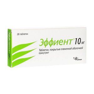 Купить  Эффиент таб ппо 10мг №28