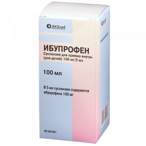 Купить  Ибупрофен сусп д/внутр примен 100мг/5мл фл 100мл
