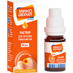 Купить  Микодерил раствор д/наруж примен 1% фл 10мл