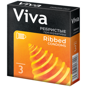 Купить  Viva презервативы ребристые 3 шт.