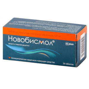 Купить  Новобисмол таб ппо 120мг №56