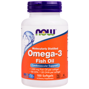 Купить  Now Foods Омега-3 1000 мг 100 шт капсулы