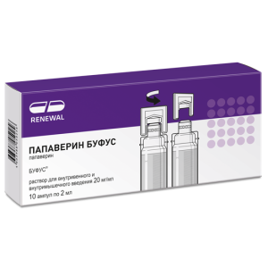 Купить  Папаверин буфус Реневал 2 % 2 мл 10 шт раствор для инъекций ампулы