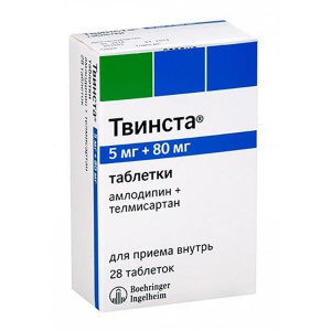 Купить  Твинста таблетки 5мг+80мг №28
