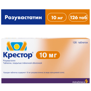 Купить  Крестор таблетки ппо 10мг №126