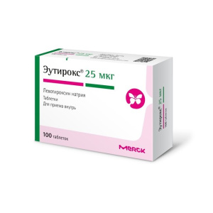 Купить  Эутирокс таб 25мкг №100