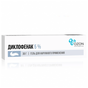 Купить  Диклофенак гель д/наружн примен 5% туб 30г