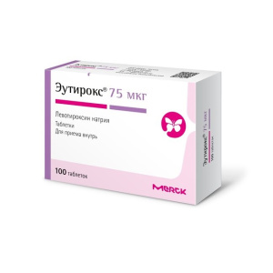 Купить  Эутирокс таб 75мкг №100