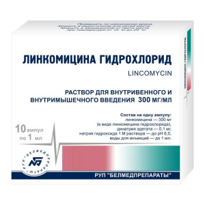 Купить  Линкомицин р-р д/в/в и в/м введ 30% 1мл №10