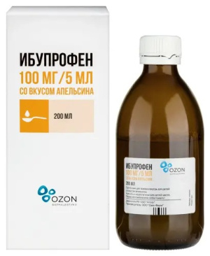 Купить  Ибупрофен сусп д/внутр примен 100мг/5мл фл 200 мл апельсин