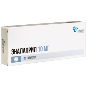 Купить  Эналаприл таблетки 10мг №20