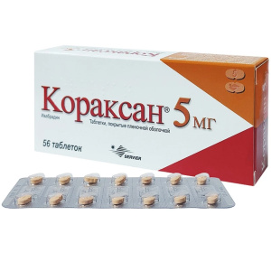 Купить  Кораксан таб ппо 5мг №56