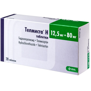 Купить  Телмиста Н таблетки 12,5мг + 80мг №28