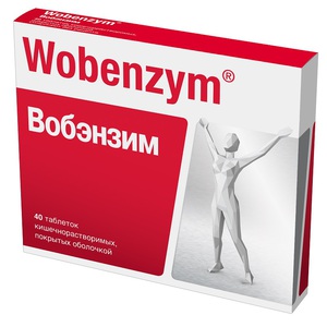 Купить  Вобэнзим таб по кишечнораств   №40