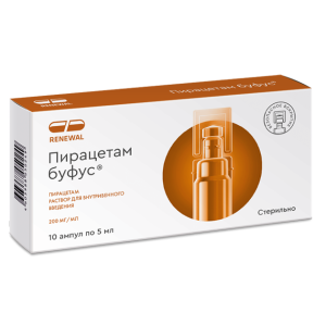 Купить  Пирацетам Буфус Реневал 20 % 5 мл 10 шт раствор для внутривенного и внутримышечного введения