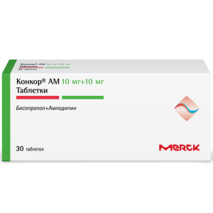 Купить  Конкор АМ таблетки 10мг+10мг №30