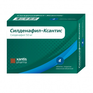 Купить  Силденафил Ксантис таб ппо 50мг №4